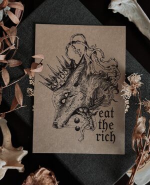 Postkarte "Eat the Rich"
